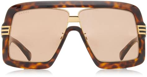 brown gucci sunglasses men|gucci brown square ladies sunglasses.